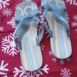 Colorful Striped Flip Flops By Adidas